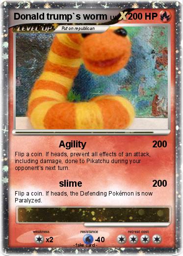 Pokemon Donald trump`s worm