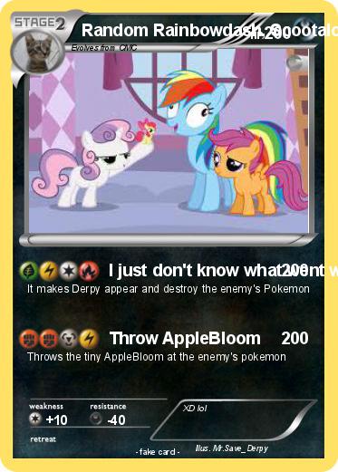 Pokemon Random Rainbowdash, Scootaloo, applebloom, and Sweetiebell