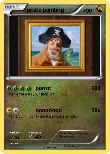 Pokemon pirate painting
