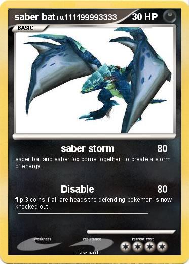 Pokemon saber bat