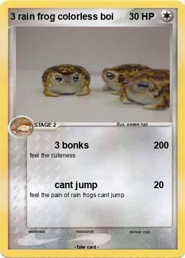 Pokemon 3 rain frog colorless boi