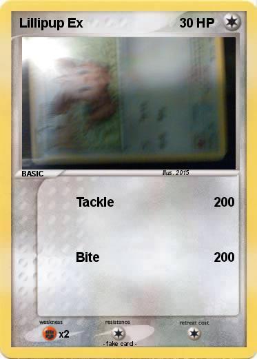 Pokemon Lillipup Ex