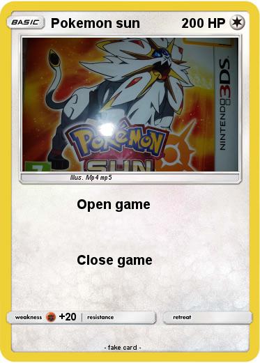 Pokemon Pokemon sun
