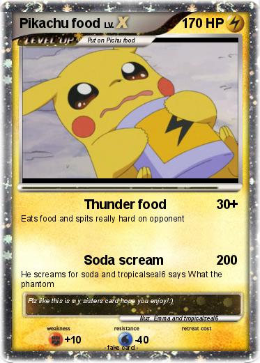 Pokemon Pikachu food