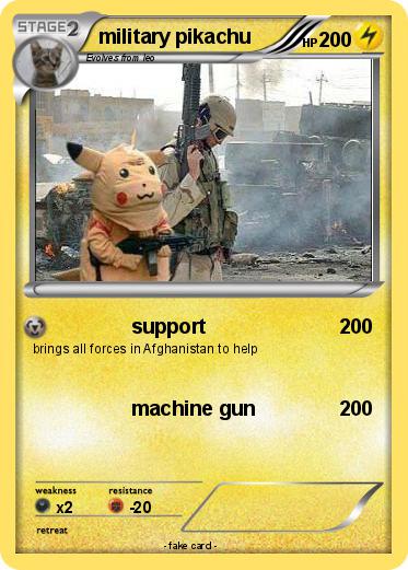 Pokemon military pikachu