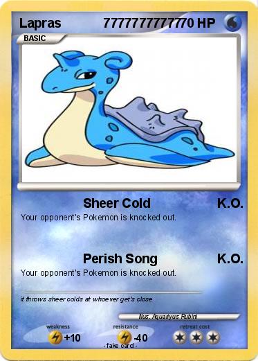 Pokemon Lapras            77777777777
