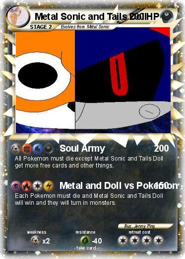 Pokemon Metal Sonic and Tails Doll
