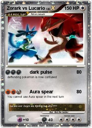 Pokemon Zorark vs Lucario