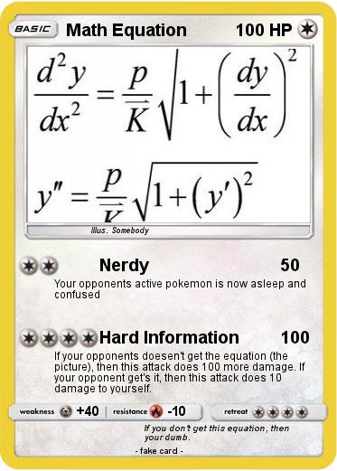 Pokemon Math Equation