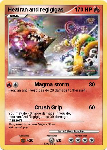 Pokemon Heatran and regigigas