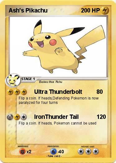 Pokemon Ash's Pikachu