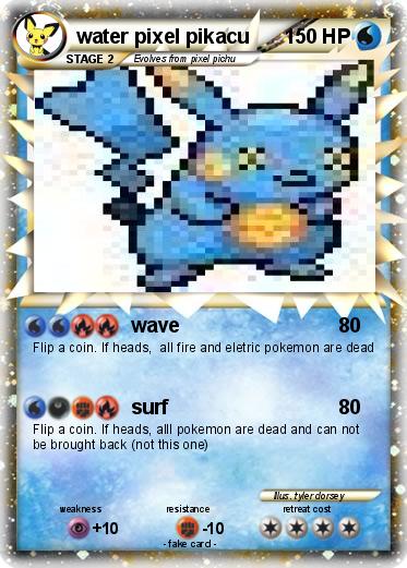 Pokemon water pixel pikacu