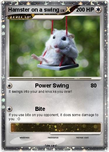 Pokemon Hamster on a swing
