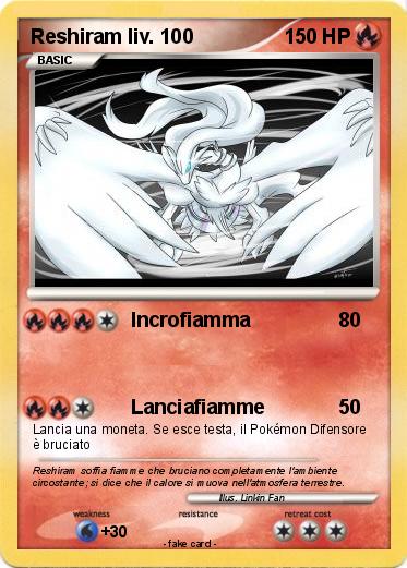 Pokemon Reshiram liv. 100