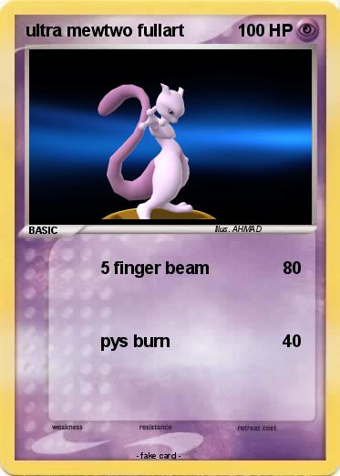 Pokemon ultra mewtwo fullart