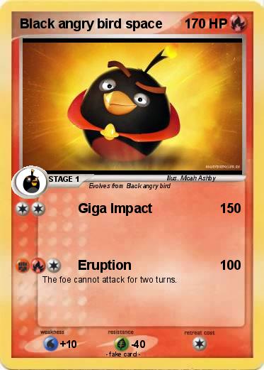 Pokemon Black angry bird space