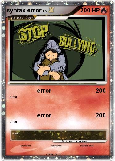 Pokemon syntax error
