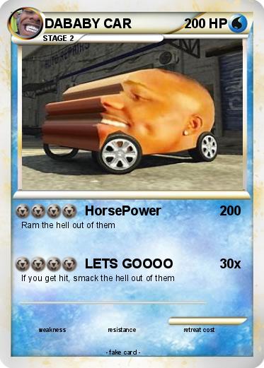Pokemon DABABY CAR