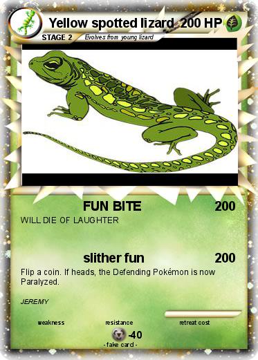 Pokemon Yellow spotted lizard