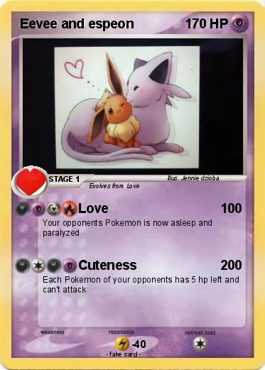 Pokemon Eevee and espeon