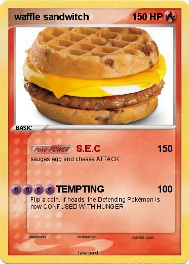 Pokemon waffle sandwitch