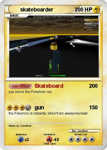 Pokemon skateboarder