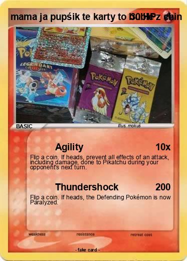 Pokemon mama ja pupśik te karty to buble z chin