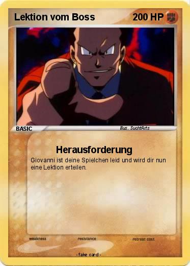 Pokemon Lektion vom Boss