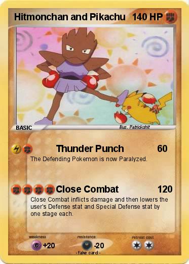 Pokemon Hitmonchan and Pikachu