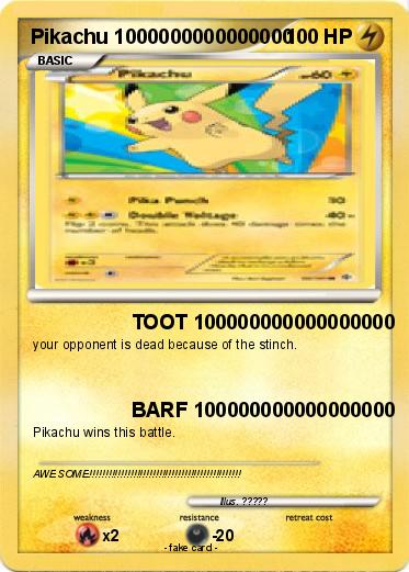 Pokemon Pikachu 1000000000000000