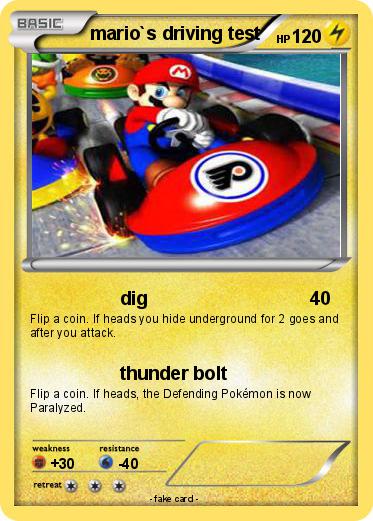 Pokemon mario`s driving test