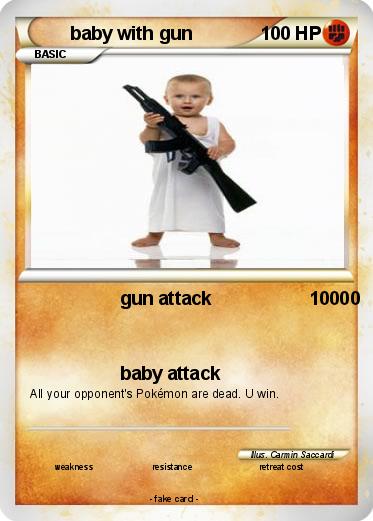 Pokemon baby with gun