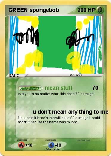 Pokemon GREEN spongebob