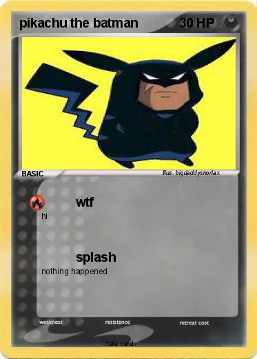 Pokemon pikachu the batman