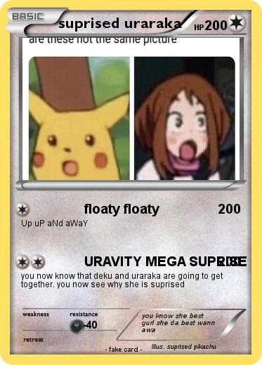 Pokemon suprised uraraka