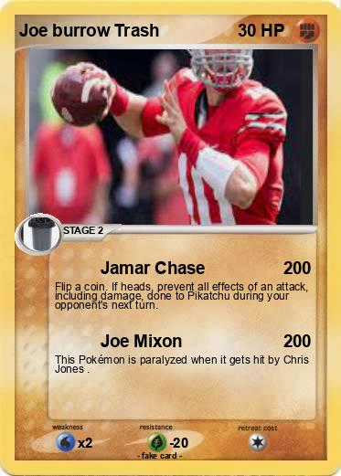 Pokemon Joe burrow Trash