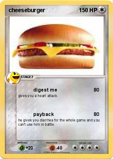 Pokemon cheeseburger