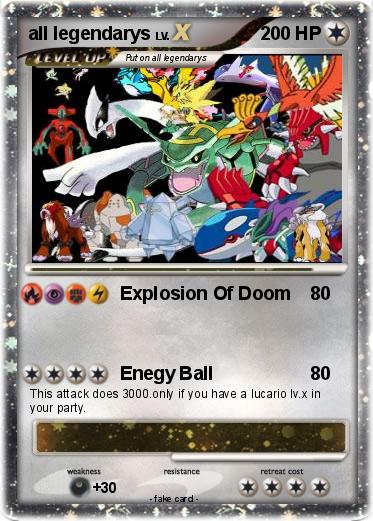 Pokemon all legendarys