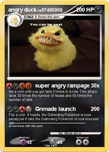 Pokemon angry duck