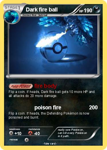 Pokemon Dark fire ball