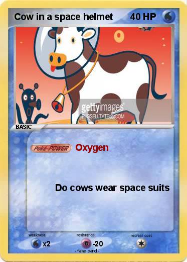 Pokemon Cow in a space helmet