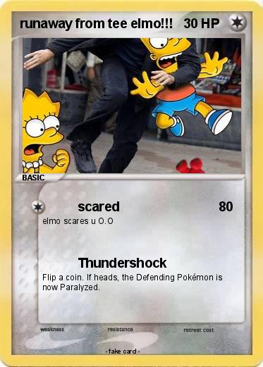 Pokemon runaway from tee elmo!!!