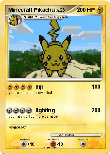 Pokemon Minecraft Pikachu