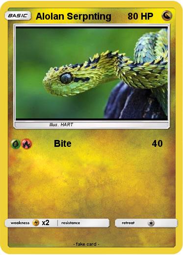 Pokemon Alolan Serpnting