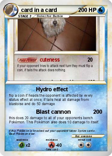 Pokemon card in a card