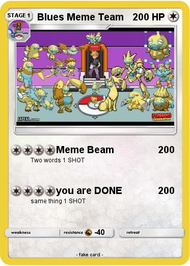 Pokemon Blues Meme Team