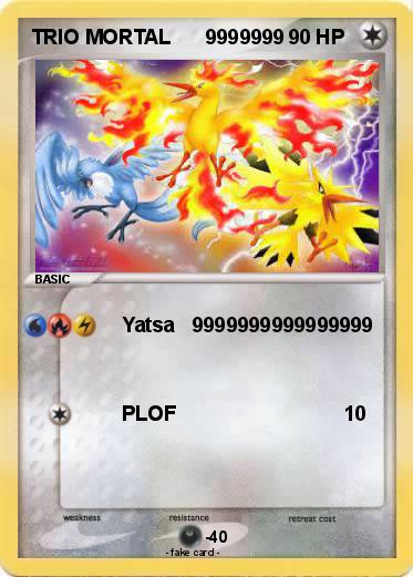 Pokemon TRIO MORTAL      9999999