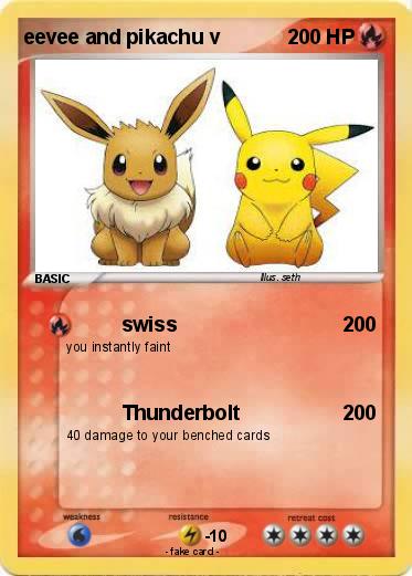 Pokemon eevee and pikachu v