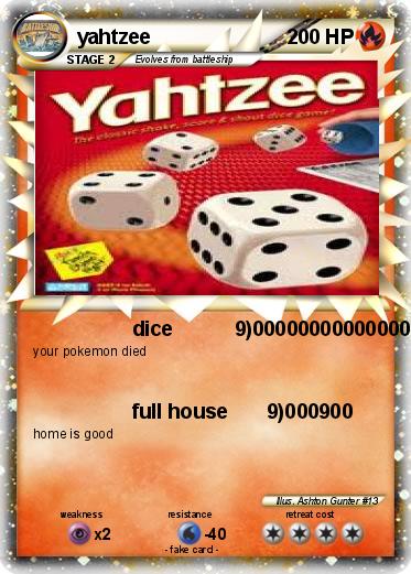 Pokemon yahtzee