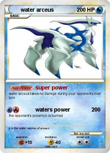 Pokemon water arceus
